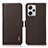 Leather Case Stands Flip Cover Holder B03H for Xiaomi Redmi Note 12 Explorer Brown