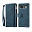 Leather Case Stands Flip Cover Holder B03S for Google Pixel 7 Pro 5G Blue