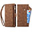 Leather Case Stands Flip Cover Holder B03S for Nokia XR20 Brown