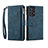 Leather Case Stands Flip Cover Holder B03S for Samsung Galaxy A33 5G Blue