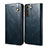 Leather Case Stands Flip Cover Holder B03S for Samsung Galaxy S22 Plus 5G Blue