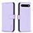 Leather Case Stands Flip Cover Holder B04F for Google Pixel 7 5G Clove Purple