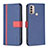 Leather Case Stands Flip Cover Holder B04F for Motorola Moto E20