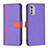Leather Case Stands Flip Cover Holder B04F for Motorola Moto E32s