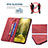 Leather Case Stands Flip Cover Holder B04F for Motorola Moto Edge 30 Pro 5G