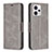 Leather Case Stands Flip Cover Holder B04F for Motorola Moto G13 Gray