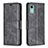 Leather Case Stands Flip Cover Holder B04F for Nokia C12 Pro Black