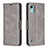 Leather Case Stands Flip Cover Holder B04F for Nokia C12 Pro Gray