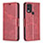 Leather Case Stands Flip Cover Holder B04F for Nokia C22 Red