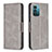 Leather Case Stands Flip Cover Holder B04F for Nokia G11 Gray