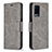 Leather Case Stands Flip Cover Holder B04F for Oppo A54 4G Gray