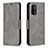 Leather Case Stands Flip Cover Holder B04F for Oppo A54 5G Gray