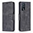 Leather Case Stands Flip Cover Holder B04F for Oppo A54s Black