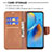 Leather Case Stands Flip Cover Holder B04F for Oppo A74 4G