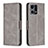 Leather Case Stands Flip Cover Holder B04F for Oppo F21s Pro 4G Gray