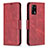 Leather Case Stands Flip Cover Holder B04F for Oppo Reno6 Lite Red