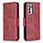 Leather Case Stands Flip Cover Holder B04F for Oppo Reno6 Pro 5G India Red