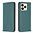 Leather Case Stands Flip Cover Holder B04F for Realme C51 Green