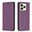 Leather Case Stands Flip Cover Holder B04F for Realme C51 Purple