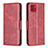 Leather Case Stands Flip Cover Holder B04F for Samsung Galaxy A03 Red