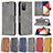 Leather Case Stands Flip Cover Holder B04F for Samsung Galaxy A03s