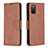 Leather Case Stands Flip Cover Holder B04F for Samsung Galaxy A03s