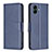 Leather Case Stands Flip Cover Holder B04F for Samsung Galaxy A04 4G Blue