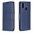 Leather Case Stands Flip Cover Holder B04F for Samsung Galaxy A10s Blue