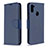 Leather Case Stands Flip Cover Holder B04F for Samsung Galaxy A11 Blue