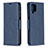 Leather Case Stands Flip Cover Holder B04F for Samsung Galaxy A12 5G Blue