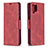 Leather Case Stands Flip Cover Holder B04F for Samsung Galaxy A12 Nacho Red