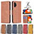 Leather Case Stands Flip Cover Holder B04F for Samsung Galaxy A13 4G