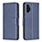 Leather Case Stands Flip Cover Holder B04F for Samsung Galaxy A13 4G Blue