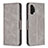 Leather Case Stands Flip Cover Holder B04F for Samsung Galaxy A13 4G Gray