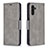 Leather Case Stands Flip Cover Holder B04F for Samsung Galaxy A13 5G Gray