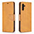 Leather Case Stands Flip Cover Holder B04F for Samsung Galaxy A13 5G Light Brown