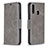 Leather Case Stands Flip Cover Holder B04F for Samsung Galaxy A20s Gray