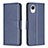 Leather Case Stands Flip Cover Holder B04F for Samsung Galaxy A23 5G SC-56C Blue
