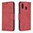 Leather Case Stands Flip Cover Holder B04F for Samsung Galaxy A30 Red