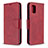 Leather Case Stands Flip Cover Holder B04F for Samsung Galaxy A31 Red