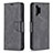 Leather Case Stands Flip Cover Holder B04F for Samsung Galaxy A32 5G Black