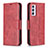 Leather Case Stands Flip Cover Holder B04F for Samsung Galaxy A34 5G Red