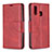 Leather Case Stands Flip Cover Holder B04F for Samsung Galaxy A40 Red