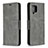 Leather Case Stands Flip Cover Holder B04F for Samsung Galaxy A42 5G Gray