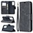 Leather Case Stands Flip Cover Holder B04F for Samsung Galaxy A52 4G