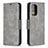 Leather Case Stands Flip Cover Holder B04F for Samsung Galaxy A52 4G Gray