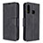 Leather Case Stands Flip Cover Holder B04F for Samsung Galaxy A70E Black