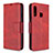 Leather Case Stands Flip Cover Holder B04F for Samsung Galaxy A70E Red