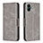 Leather Case Stands Flip Cover Holder B04F for Samsung Galaxy F14 5G Gray