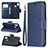 Leather Case Stands Flip Cover Holder B04F for Samsung Galaxy M01s